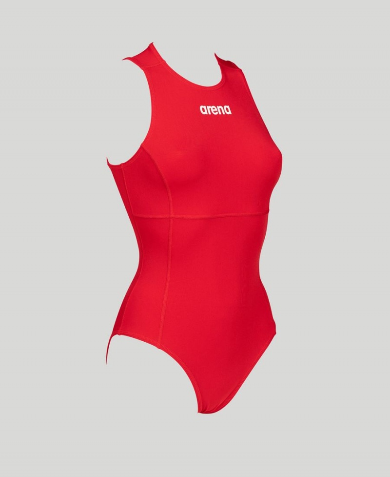 Arena Solid Waterpolo Badeanzug Rot | ISY13Z-258