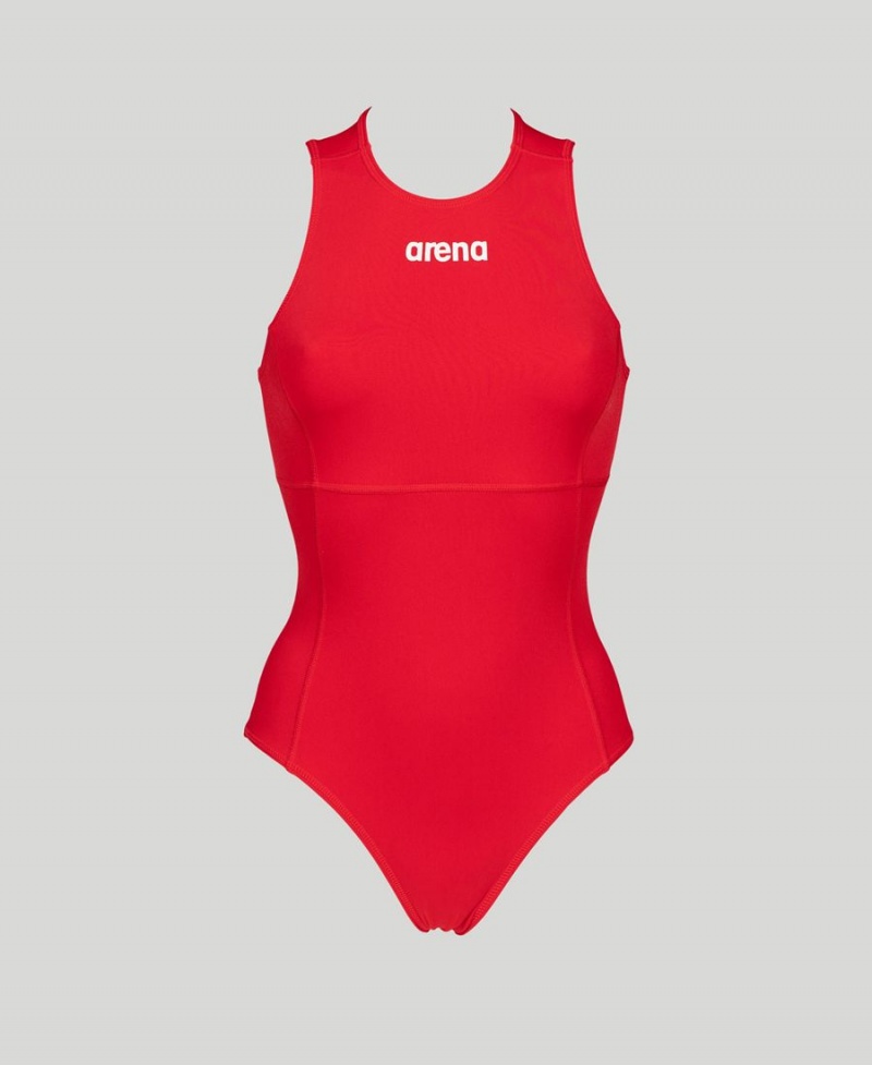 Arena Solid Waterpolo Badeanzug Rot | ISY13Z-258