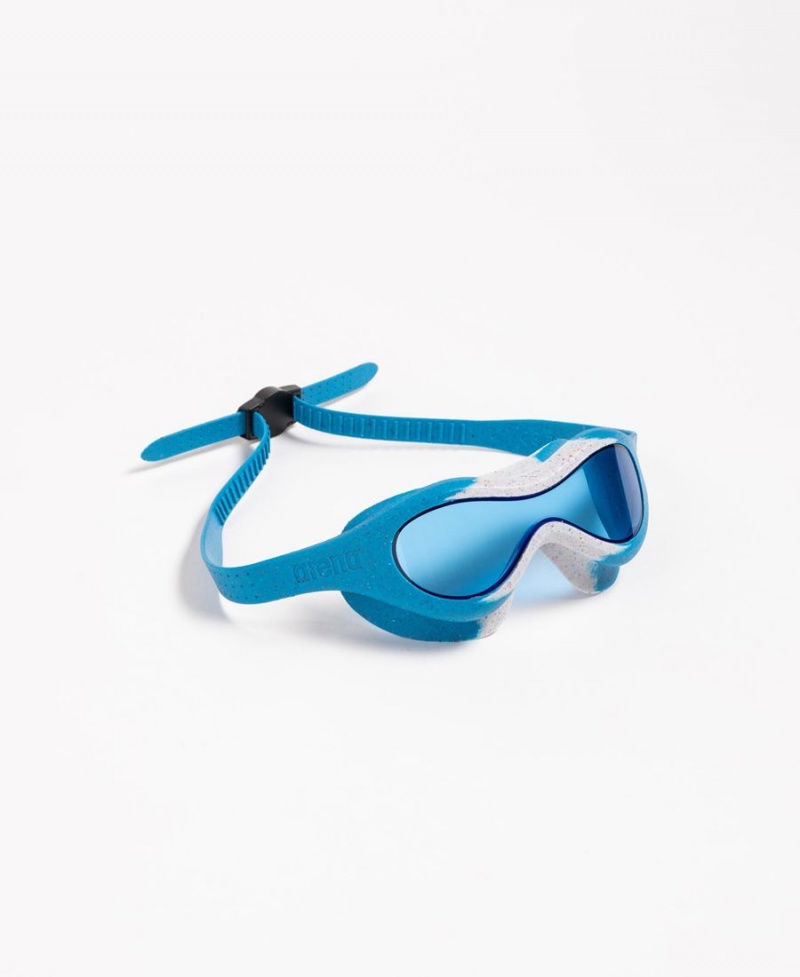 Arena Spider Kids Mask Schwimmbrille Blau Grau | XUN28M-527