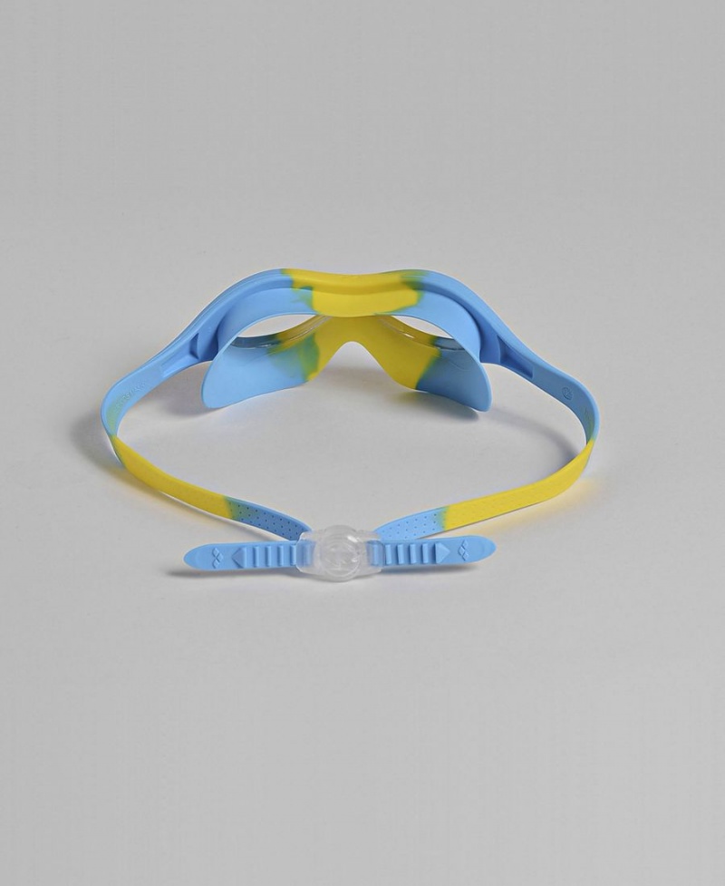 Arena Spider Kids Mask Schwimmbrille Gelb Blau | JLE83Q-197