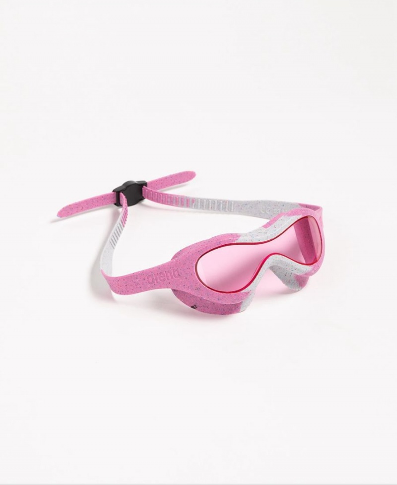 Arena Spider Kids Mask Schwimmbrille Rosa Grau | SSO93U-747