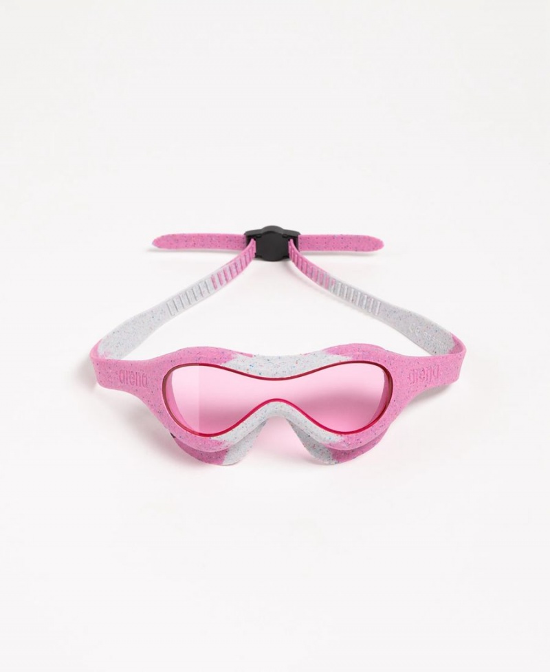 Arena Spider Kids Mask Schwimmbrille Rosa Grau | SSO93U-747