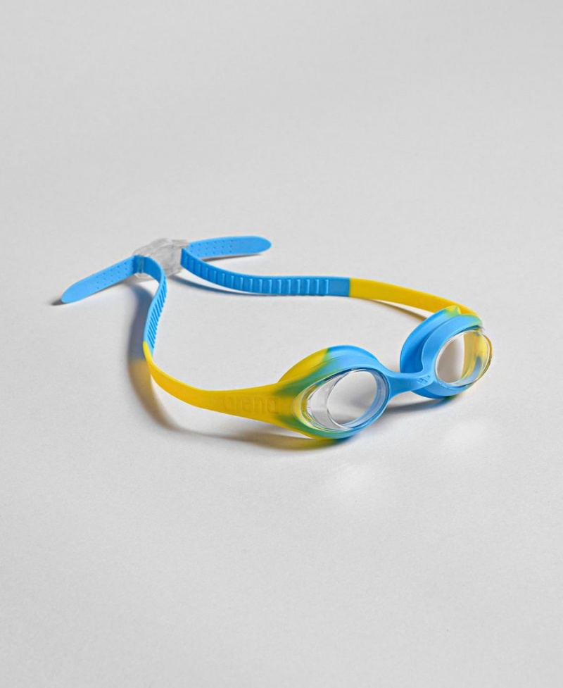 Arena Spider Kids Schwimmbrille Gelb Blau | WIS18C-708