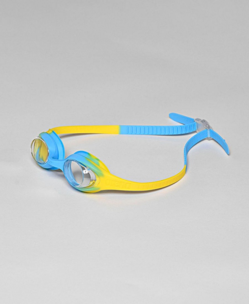 Arena Spider Kids Schwimmbrille Gelb Blau | WIS18C-708