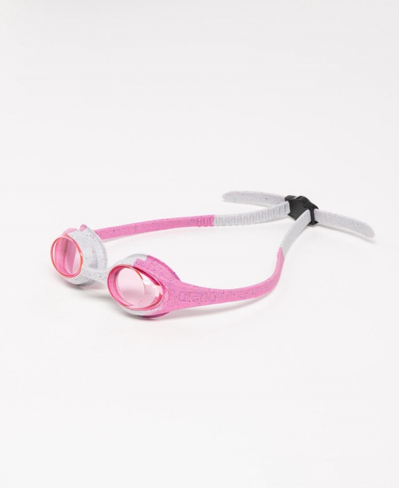 Arena Spider Kids Schwimmbrille Rosa Grau | BGC61J-607