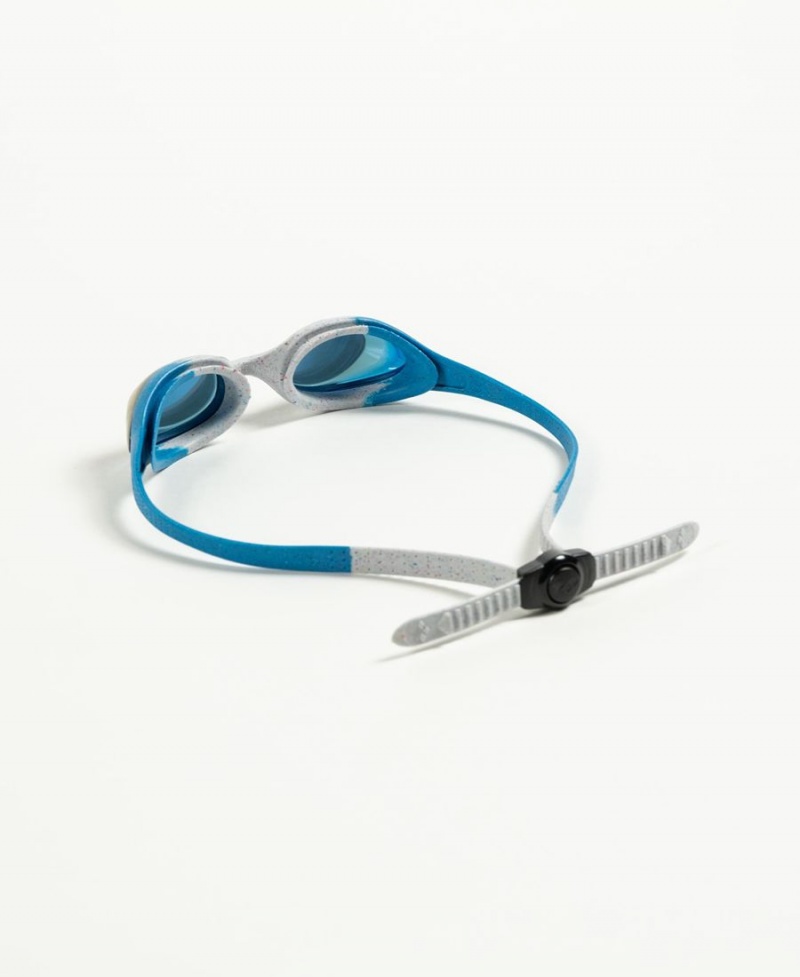 Arena Spider Youth Mirror Schwimmbrille Blau Grau | WWQ67D-288