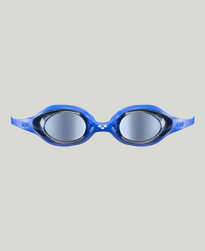 Arena Spider Youth Mirror Schwimmbrille Blau Gelb | UYG49B-772