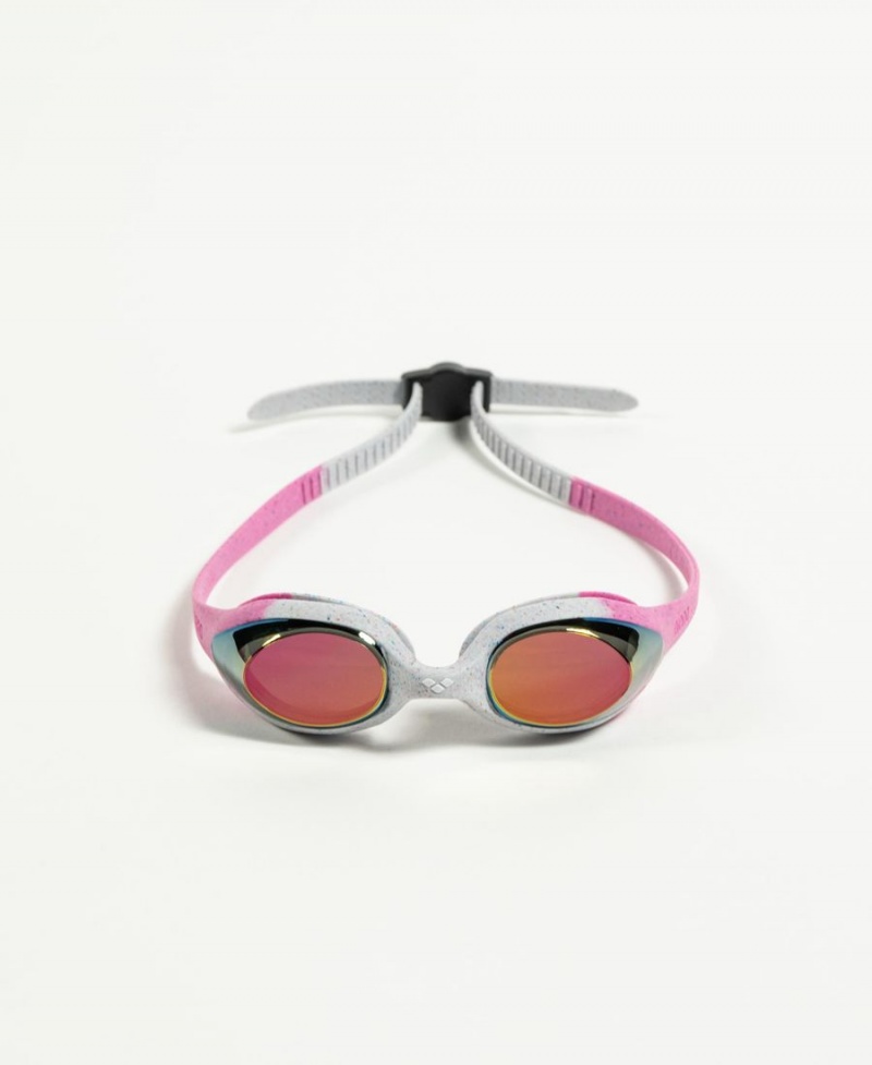 Arena Spider Youth Mirror Schwimmbrille Rosa Grau | ZSF53N-255