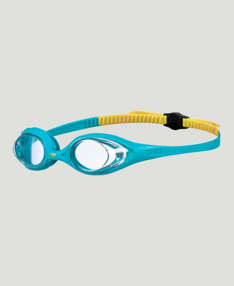 Arena Spider Youth Schwimmbrille Blau Gelb | DDT04X-900