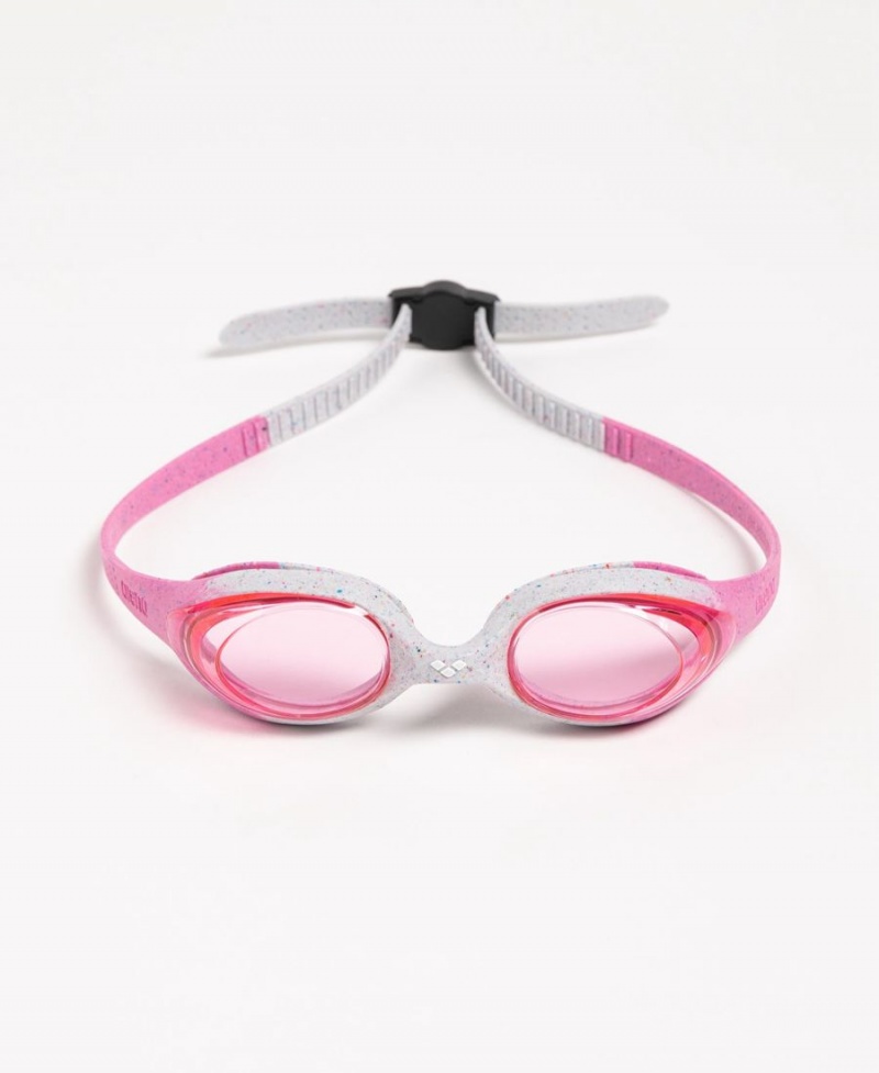 Arena Spider Youth Schwimmbrille Rosa Grau | YKP66N-023