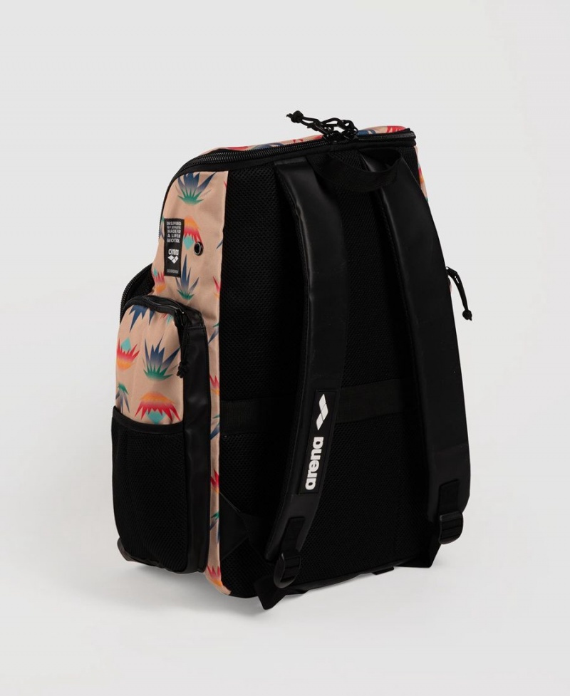 Arena Spiky III 35 Allover Print Rucksack Khaki Schwarz | SSW57N-969