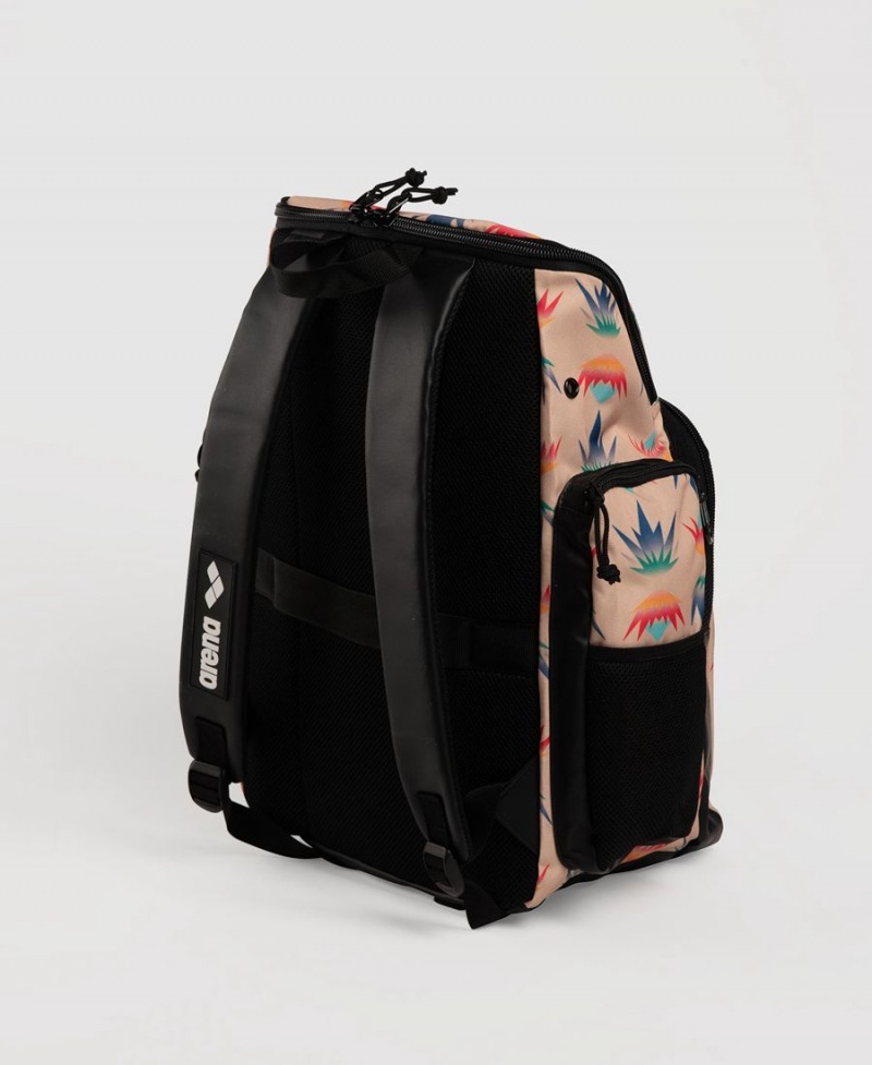 Arena Spiky III 35 Allover Print Rucksack Khaki Schwarz | SSW57N-969