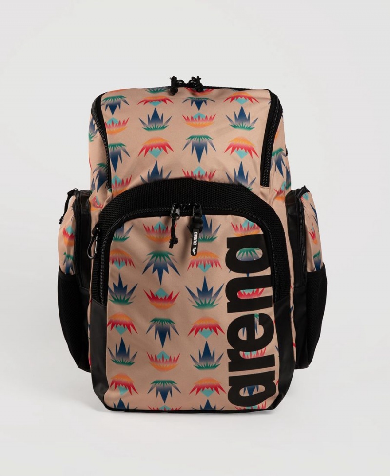 Arena Spiky III 35 Allover Print Rucksack Khaki Schwarz | SSW57N-969