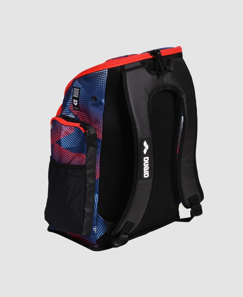 Arena Spiky III 45 Allover Print Rucksack Schwarz Navy Mehrfarbig | GBW49M-871