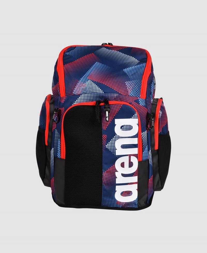 Arena Spiky III 45 Allover Print Rucksack Schwarz Navy Mehrfarbig | GBW49M-871