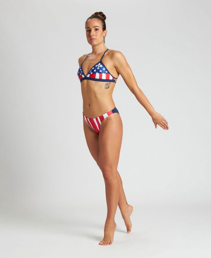 Arena Stars and Stripes USA Bikinihose Navy Mehrfarbig | LXO48N-911