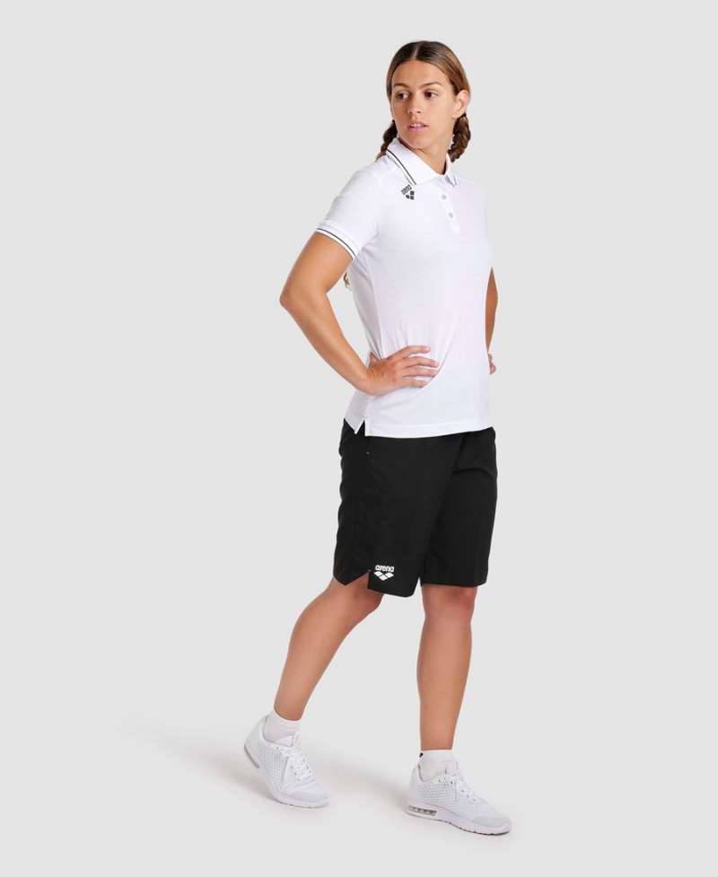 Arena Team Baumwoll Solid Poloshirt Weiß | CLB99S-121