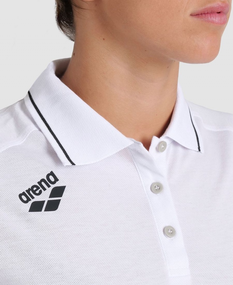 Arena Team Baumwoll Solid Poloshirt Weiß | CLB99S-121