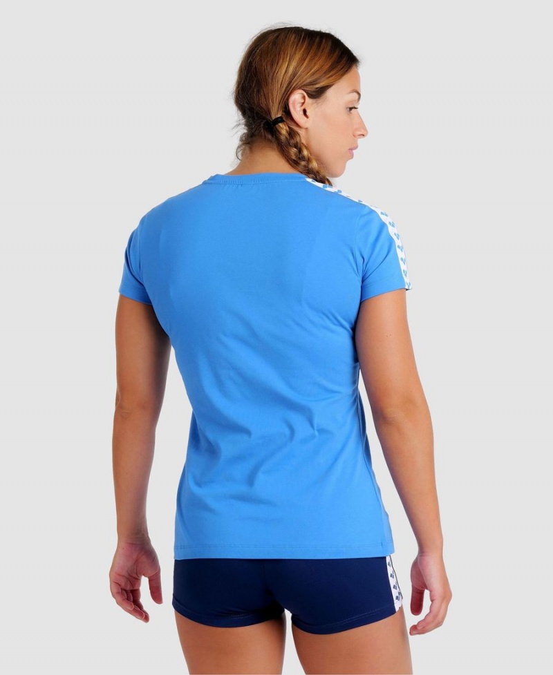 Arena Team Kurzes Sleeve T-Shirt Blau Weiß | ZSM16B-607