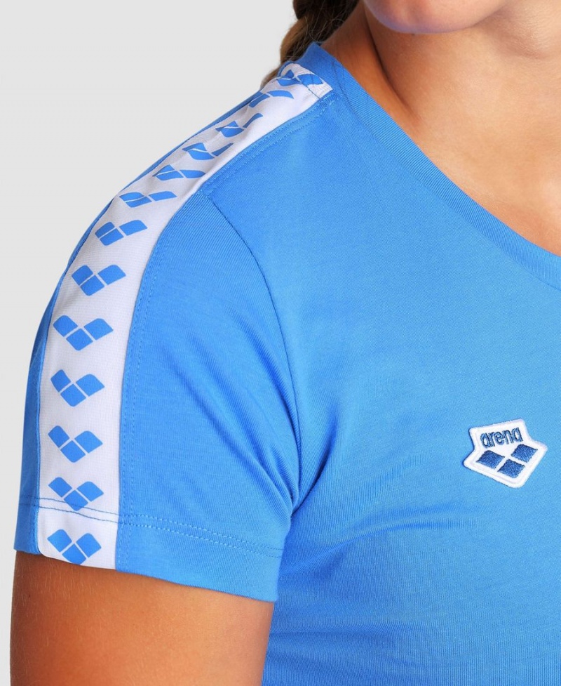 Arena Team Kurzes Sleeve T-Shirt Blau Weiß | ZSM16B-607