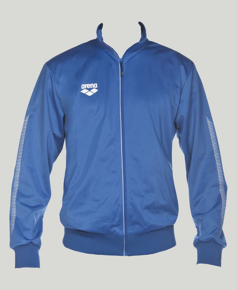 Arena Team Line Gestrickt Poly Jacke Blau | NZY59H-781