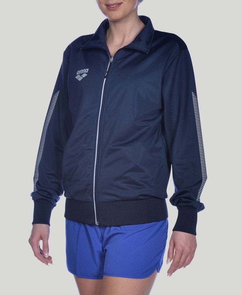 Arena Team Line Gestrickt Poly Jacke Navy | NVO26N-745