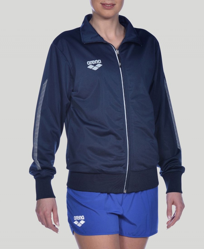 Arena Team Line Gestrickt Poly Jacke Navy | NVO26N-745