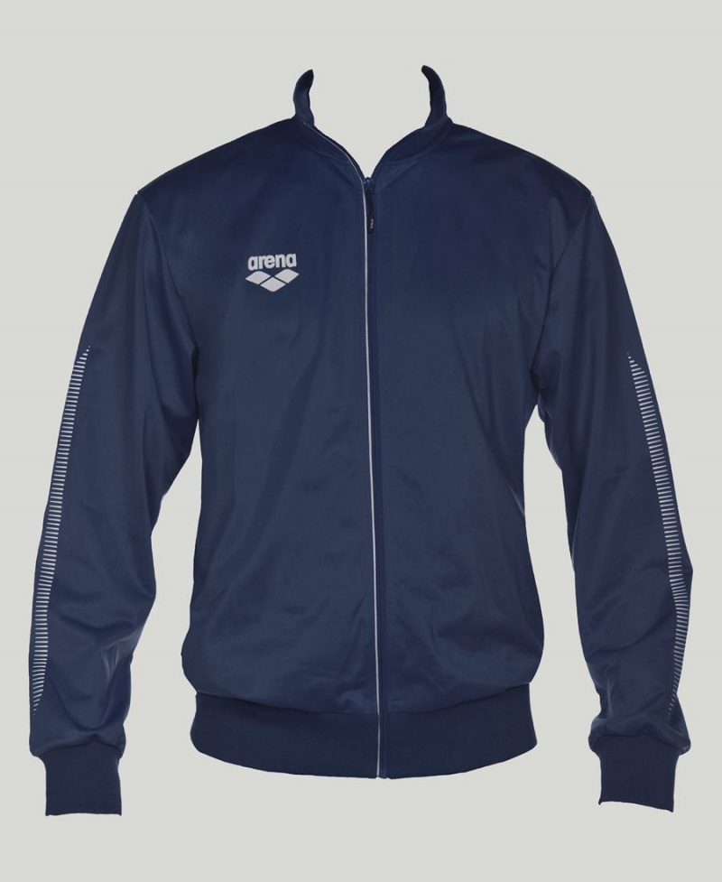 Arena Team Line Gestrickt Poly Jacke Navy | SDP24J-003