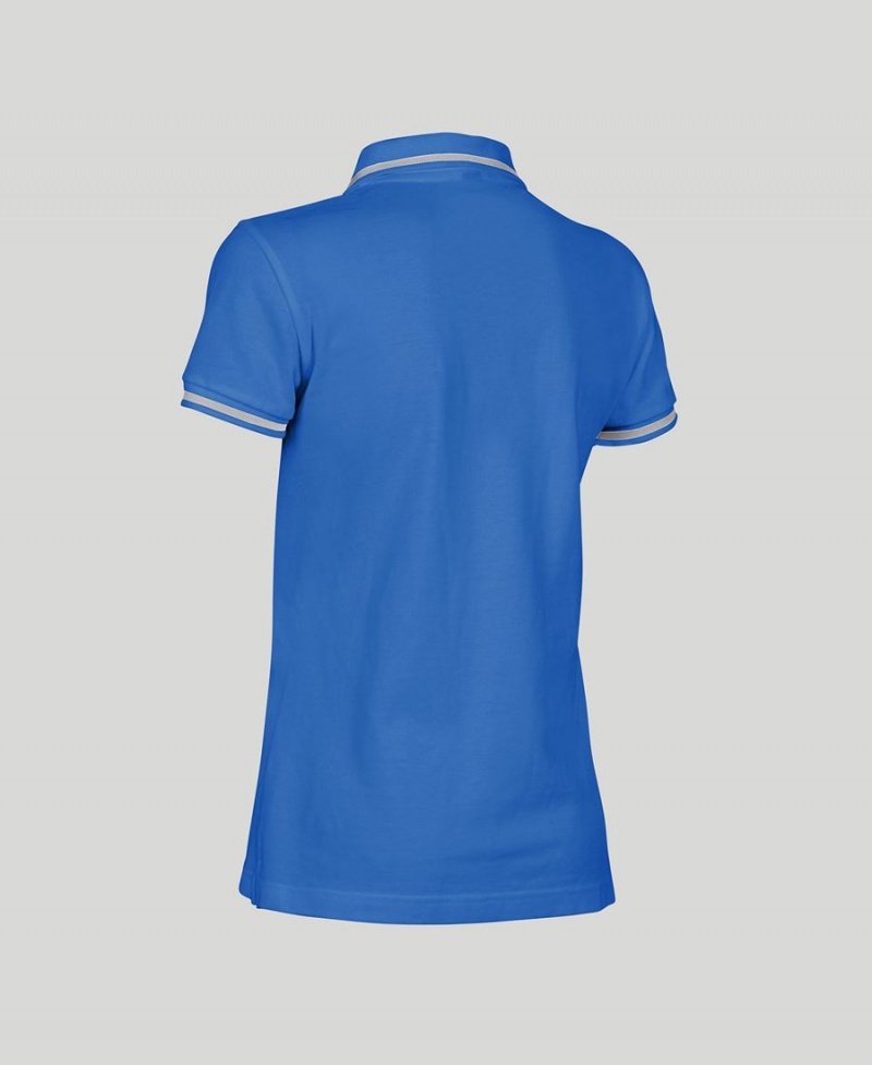 Arena Team Line Kurzes Sleeve Poloshirt Blau | QPK74H-162