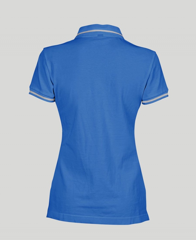 Arena Team Line Kurzes Sleeve Poloshirt Blau | QPK74H-162