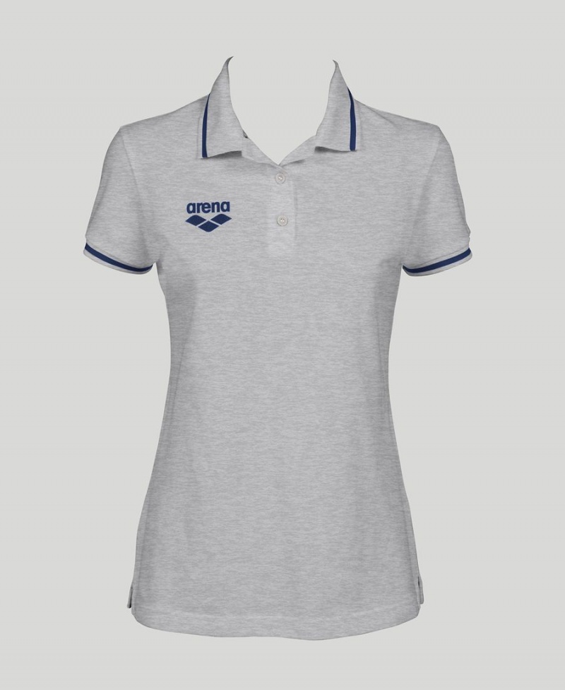 Arena Team Line Kurzes Sleeve Poloshirt Grau | LOC36R-247