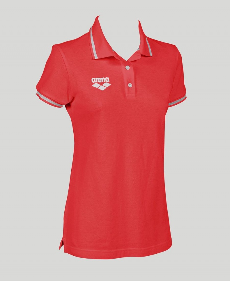 Arena Team Line Kurzes Sleeve Poloshirt Rot | EWO02T-132