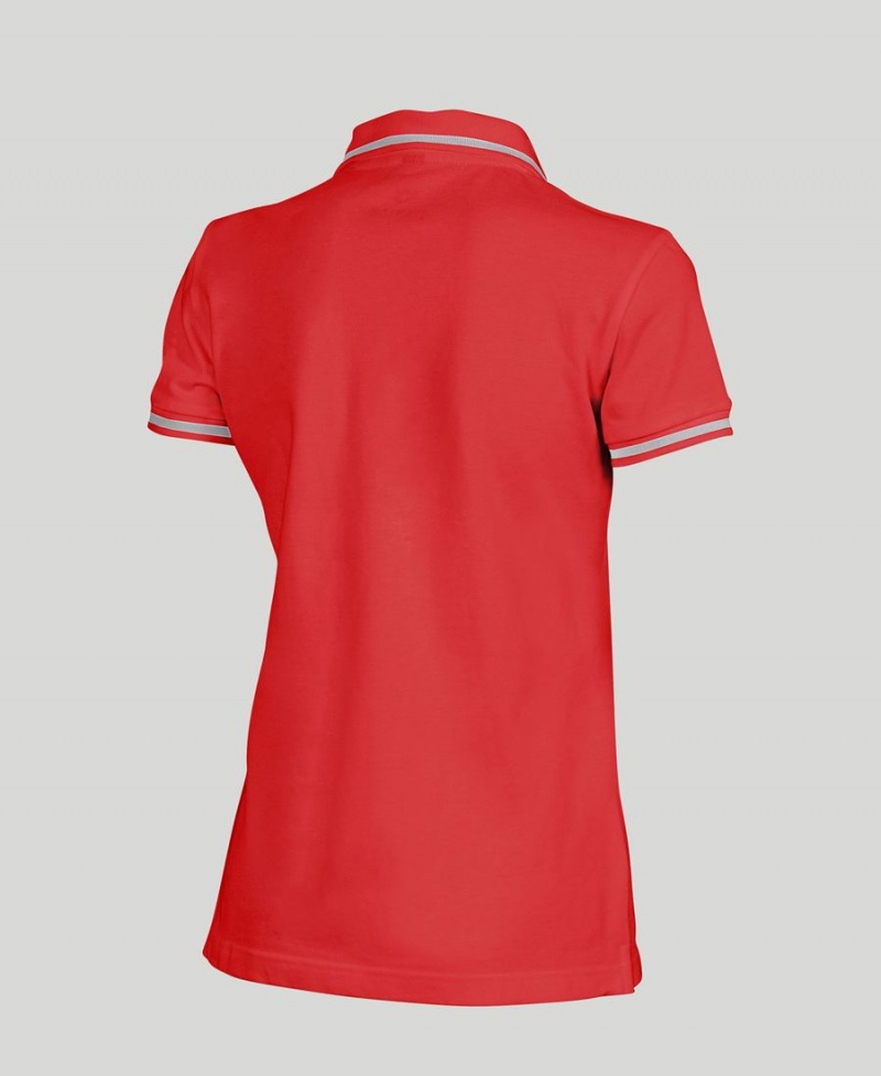 Arena Team Line Kurzes Sleeve Poloshirt Rot | EWO02T-132