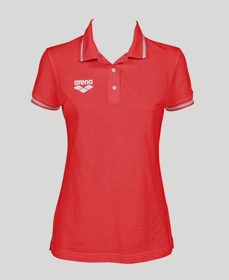 Arena Team Line Kurzes Sleeve Poloshirt Rot | EWO02T-132