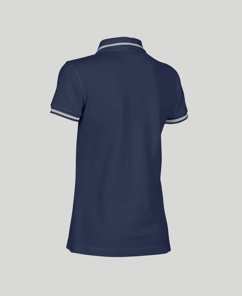 Arena Team Line Kurzes Sleeve Poloshirt Navy | YZC47S-652