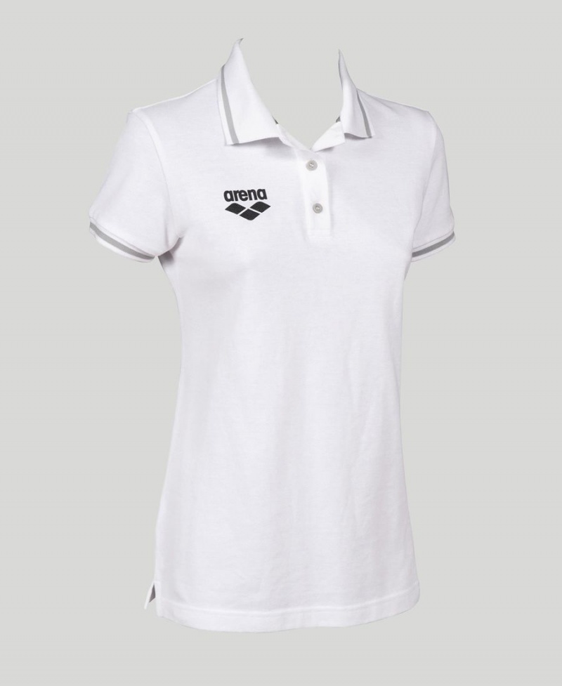 Arena Team Line Kurzes Sleeve Poloshirt Weiß | IXM89C-387