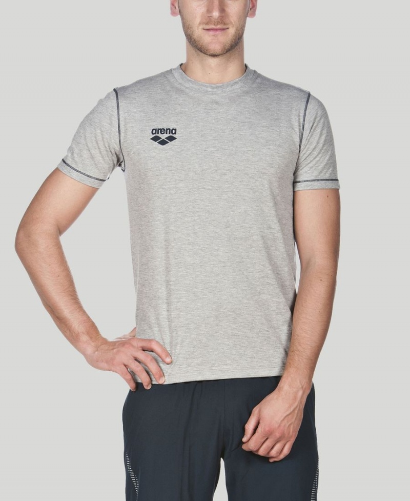 Arena Team Line Kurzes Sleeve T-Shirt Grau | CZN97Y-798