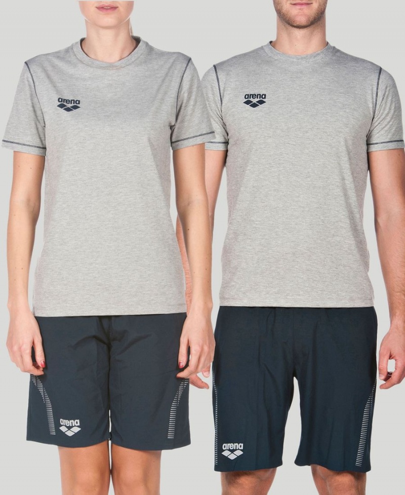 Arena Team Line Kurzes Sleeve T-Shirt Grau | CZN97Y-798