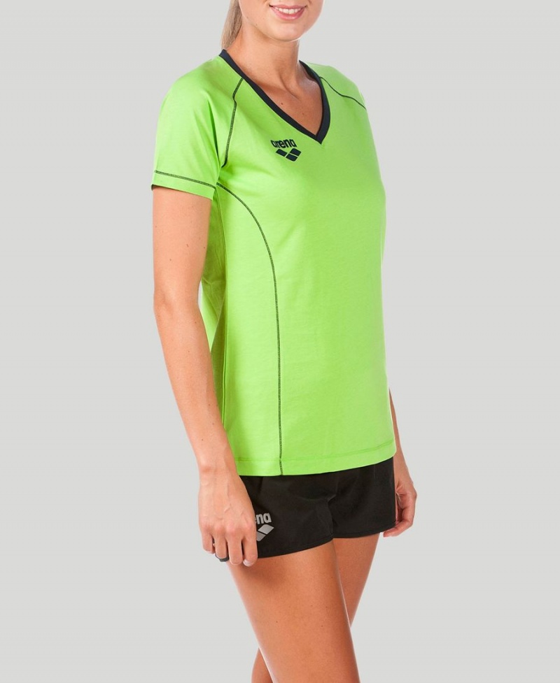 Arena Team Line Kurzes Sleeve T-Shirt Grün | EPG01B-339