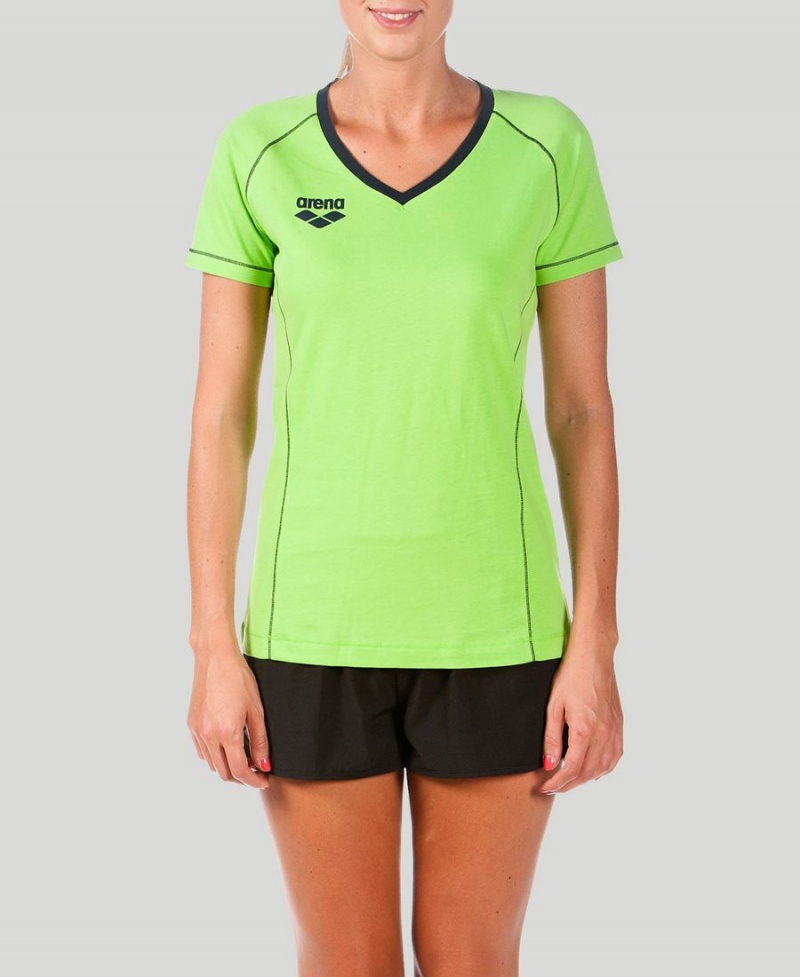 Arena Team Line Kurzes Sleeve T-Shirt Grün | EPG01B-339