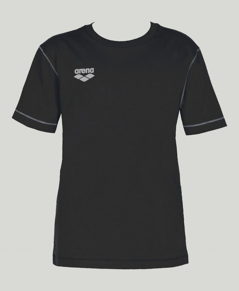 Arena Team Line Kurzes Sleeve T-Shirt Schwarz | CMD98S-064