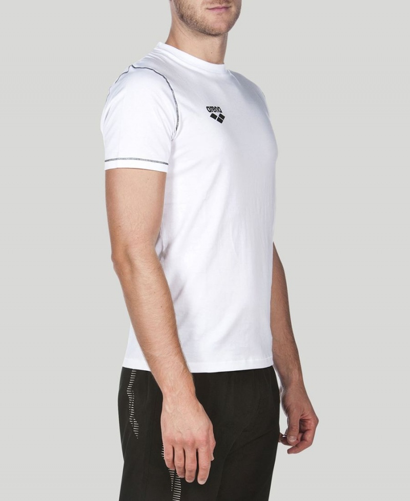 Arena Team Line Kurzes Sleeve T-Shirt Weiß | HHY81G-026