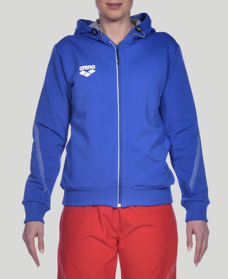 Arena Team Line Mit Kapuze Jacke Blau | UEZ76G-400