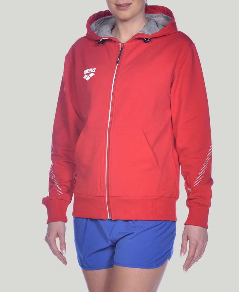 Arena Team Line Mit Kapuze Jacke Rot | OLO56K-477