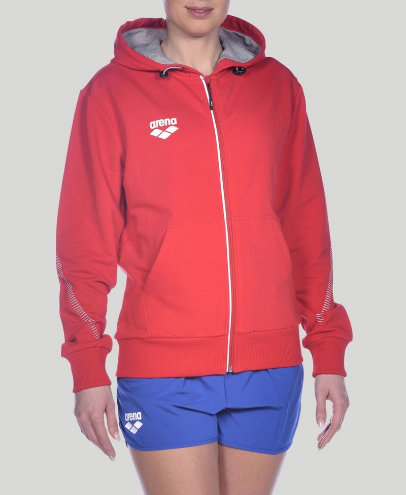 Arena Team Line Mit Kapuze Jacke Rot | OLO56K-477