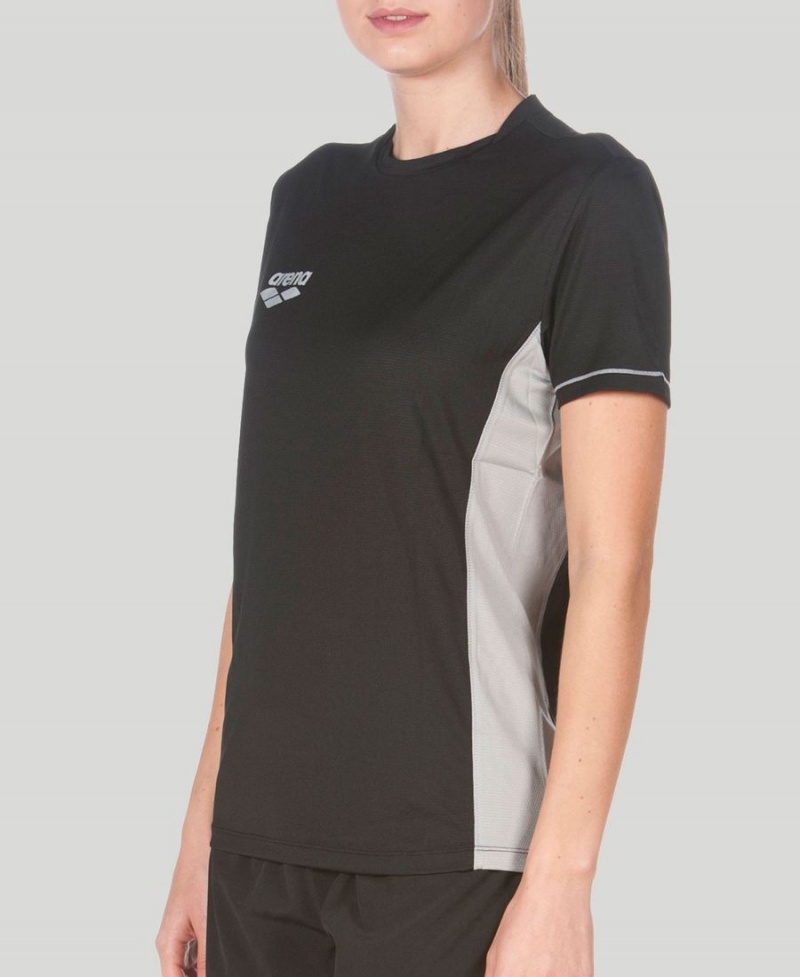 Arena Team Line Tech Kurzes Sleeve T-Shirt Schwarz | UCL76C-608