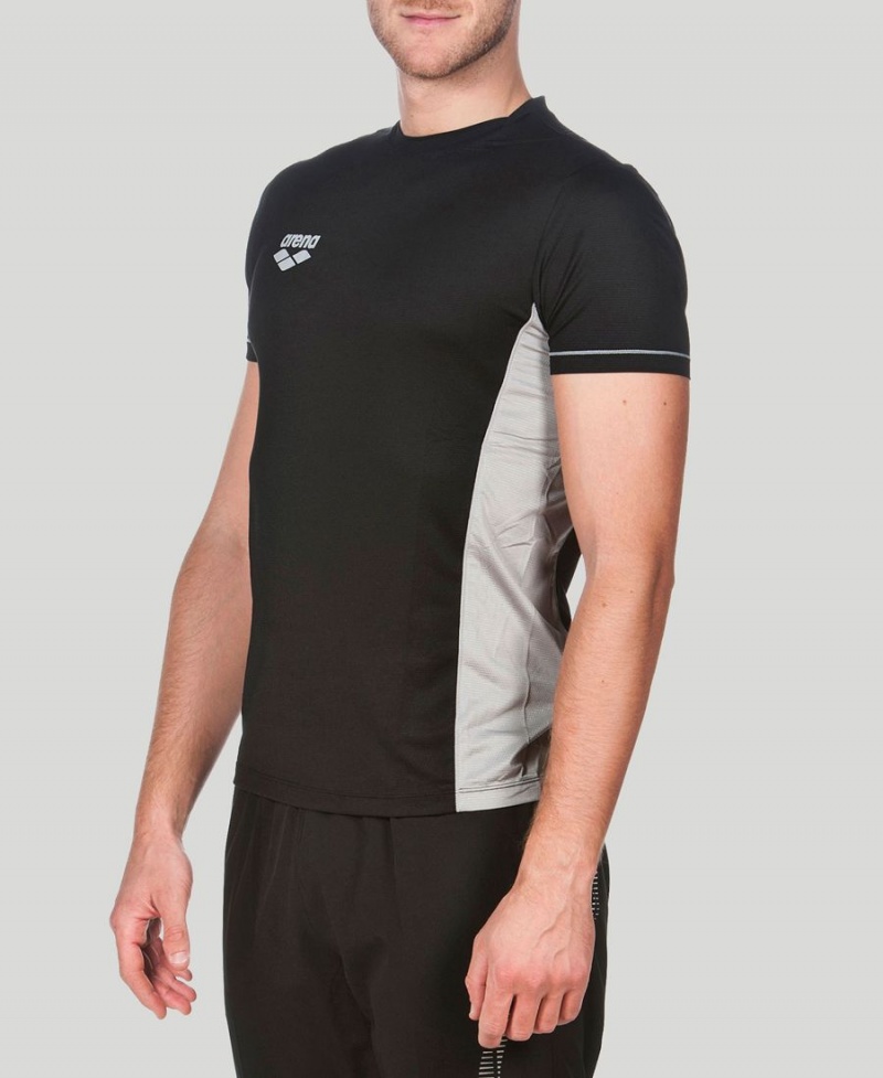 Arena Team Line Tech Kurzes Sleeve T-Shirt Schwarz | UCL76C-608