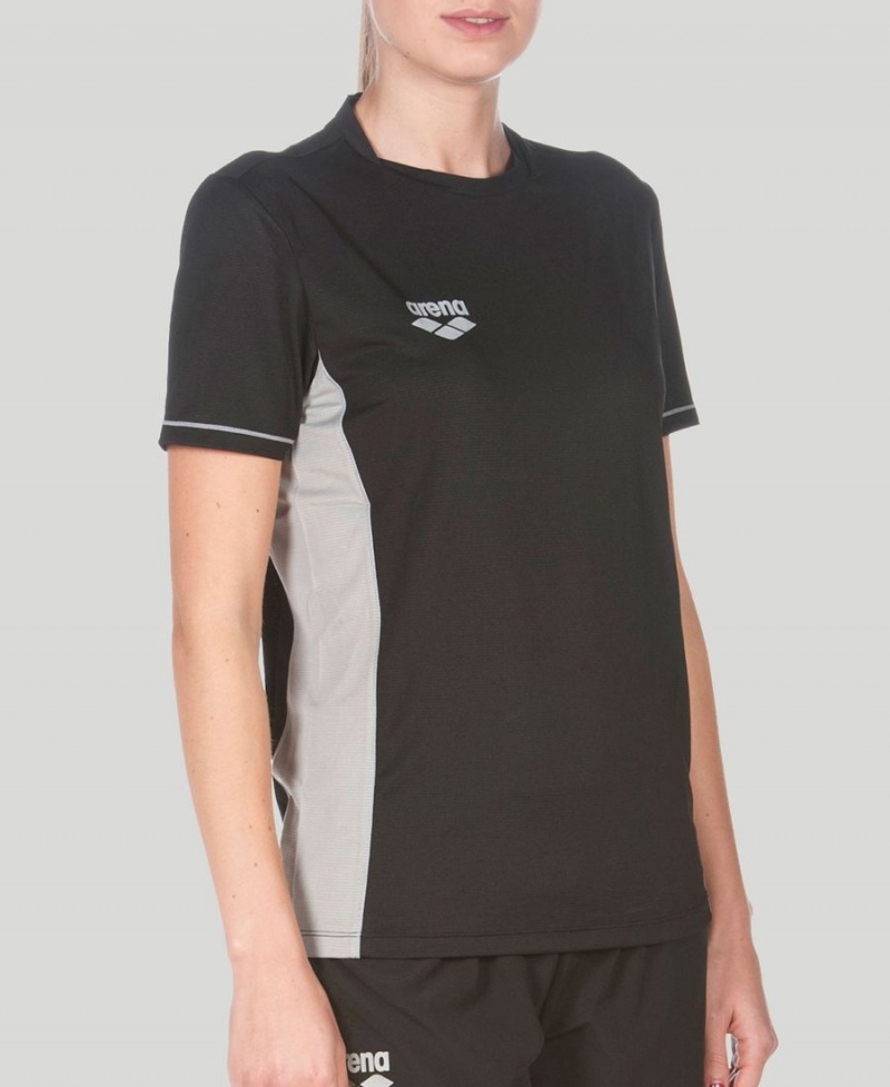 Arena Team Line Tech Kurzes Sleeve T-Shirt Schwarz | UCL76C-608