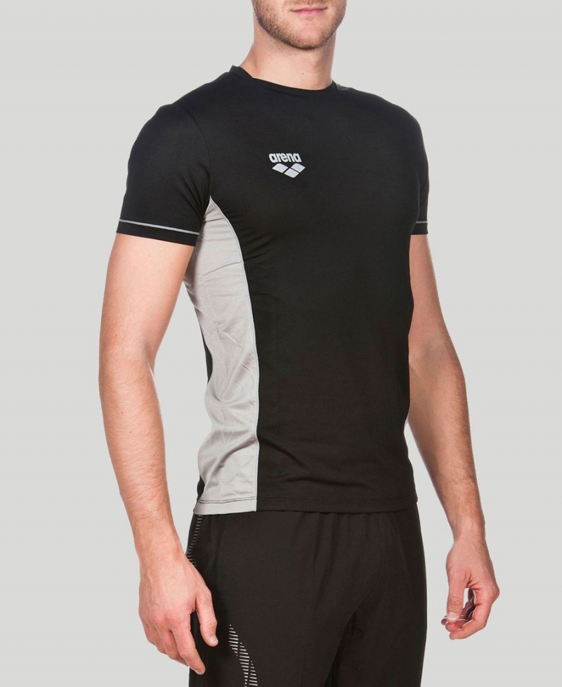 Arena Team Line Tech Kurzes Sleeve T-Shirt Schwarz | UCL76C-608