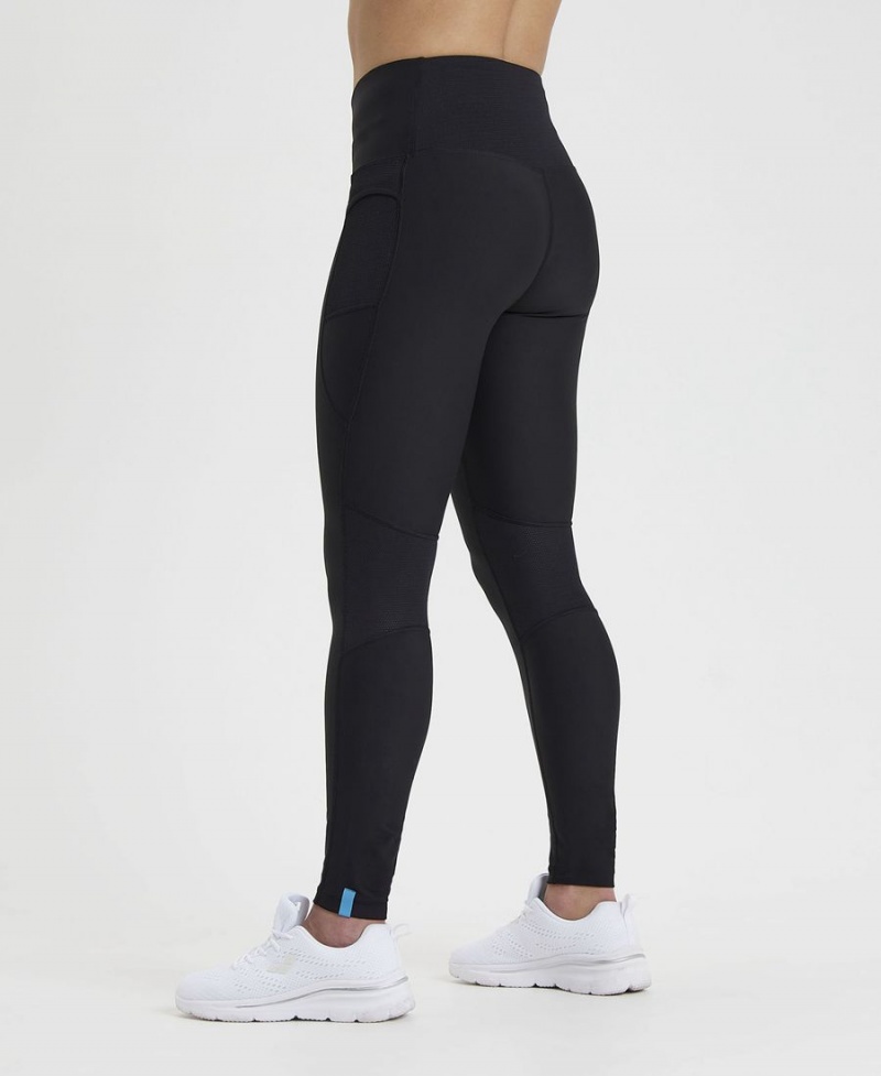 Arena Team Long Panel Leggings Schwarz | QYH72N-024